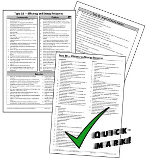End-of-Topic A4 Quick-Mark Homeworks for GCSE AQA Physics Topics 5-8